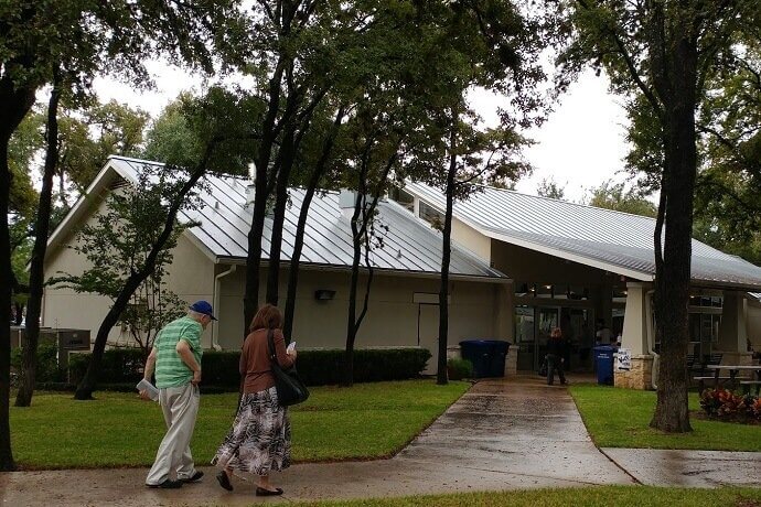Voters head to Woodlawn Baptist Church in San Antonio to cast their ballots