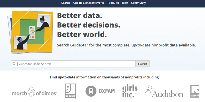 Guidestar Nonprofit Search