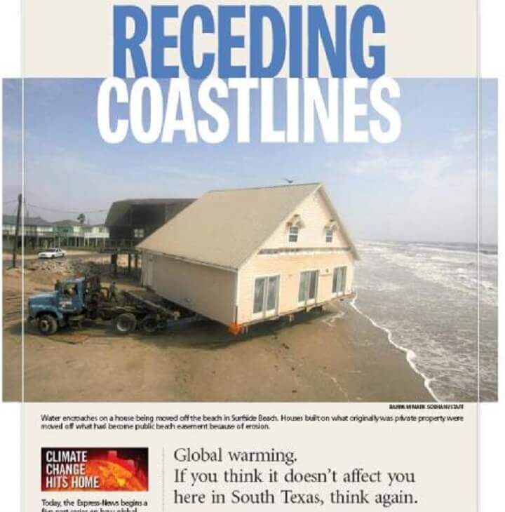 Receding Coastlines in Texas