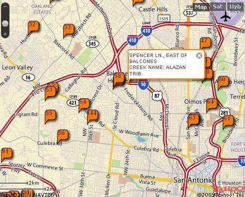 Interactive map of road closures in Bexar County