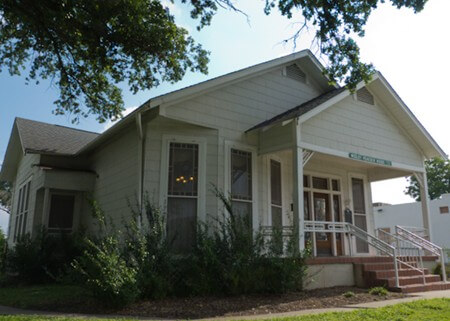 The historic Wesley Peacock House near Woodlawn Lake in San Antonio, Texas
