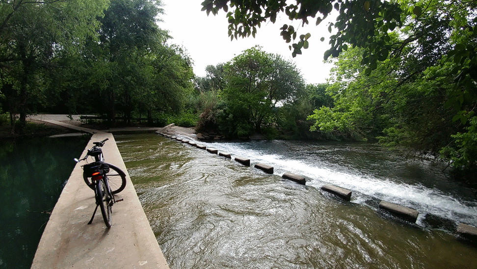 Bike commute on the San Antonio River