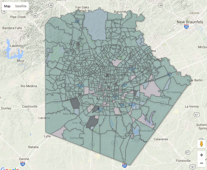 Interactive map of Bexar County elections