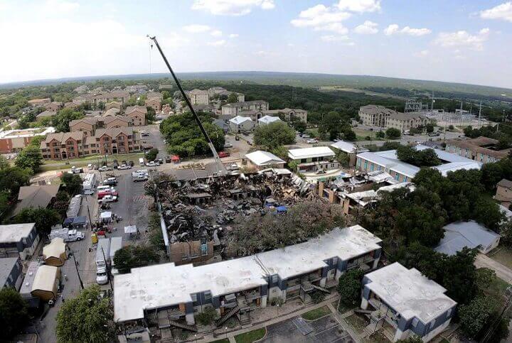 Iconic Village Apartment Fire in San Marcos, Texas